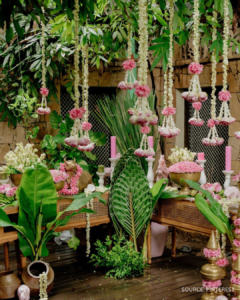 mint green mandap decoration